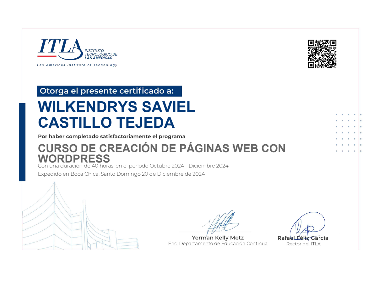Certificado Creación de Páginas Web con WordPress